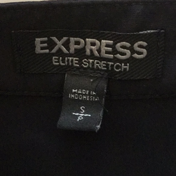 Express Elite Stretch Black Ruffle Top Blouse Sz Small - Picture 7 of 8